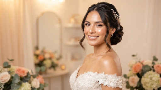 Retrato de novia del diseño original Dulce Vega